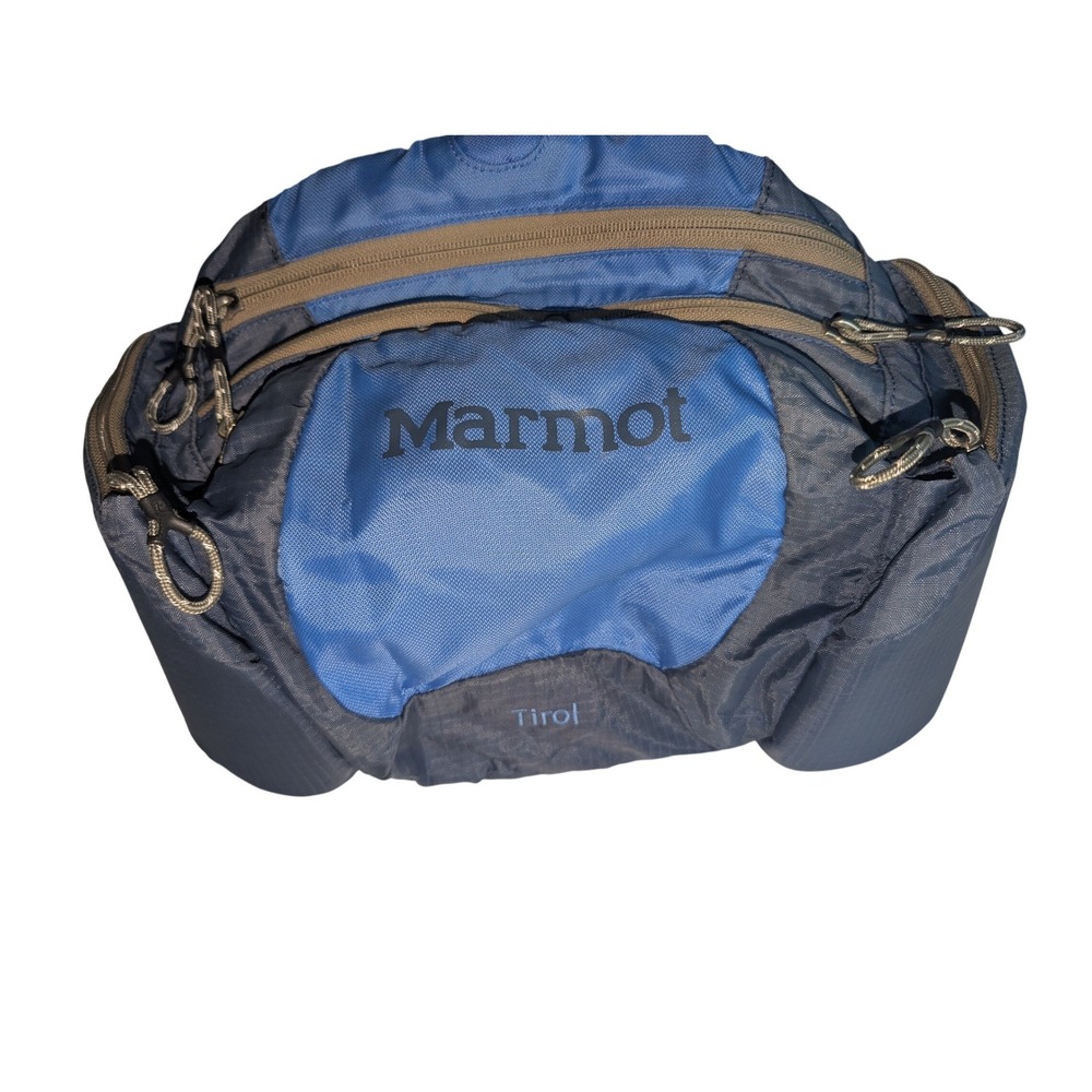 Vintage Marmot‎ Tirol 500 Cu In Lumbar Pack Blue Hiking Waist Pack Crossbody Bag